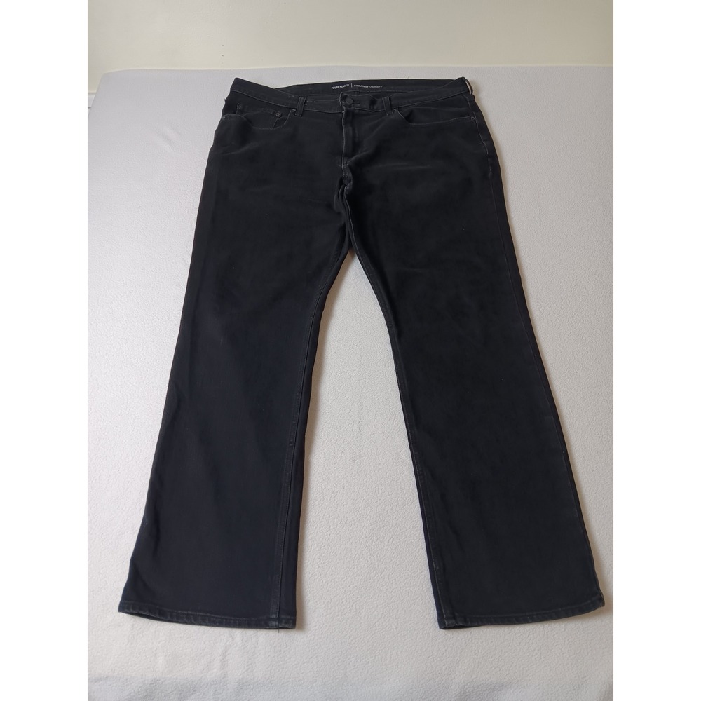 Old Navy Mens Straight Leg Black Stretch Pants 40x32 Cotton Blend